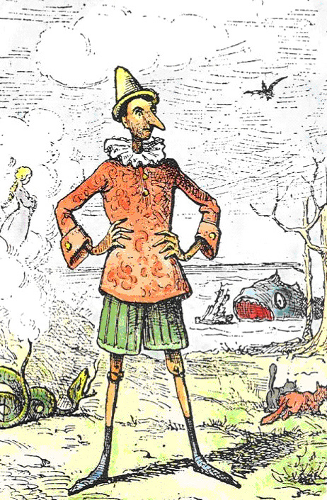 Illustrazione storica di Pinocchio